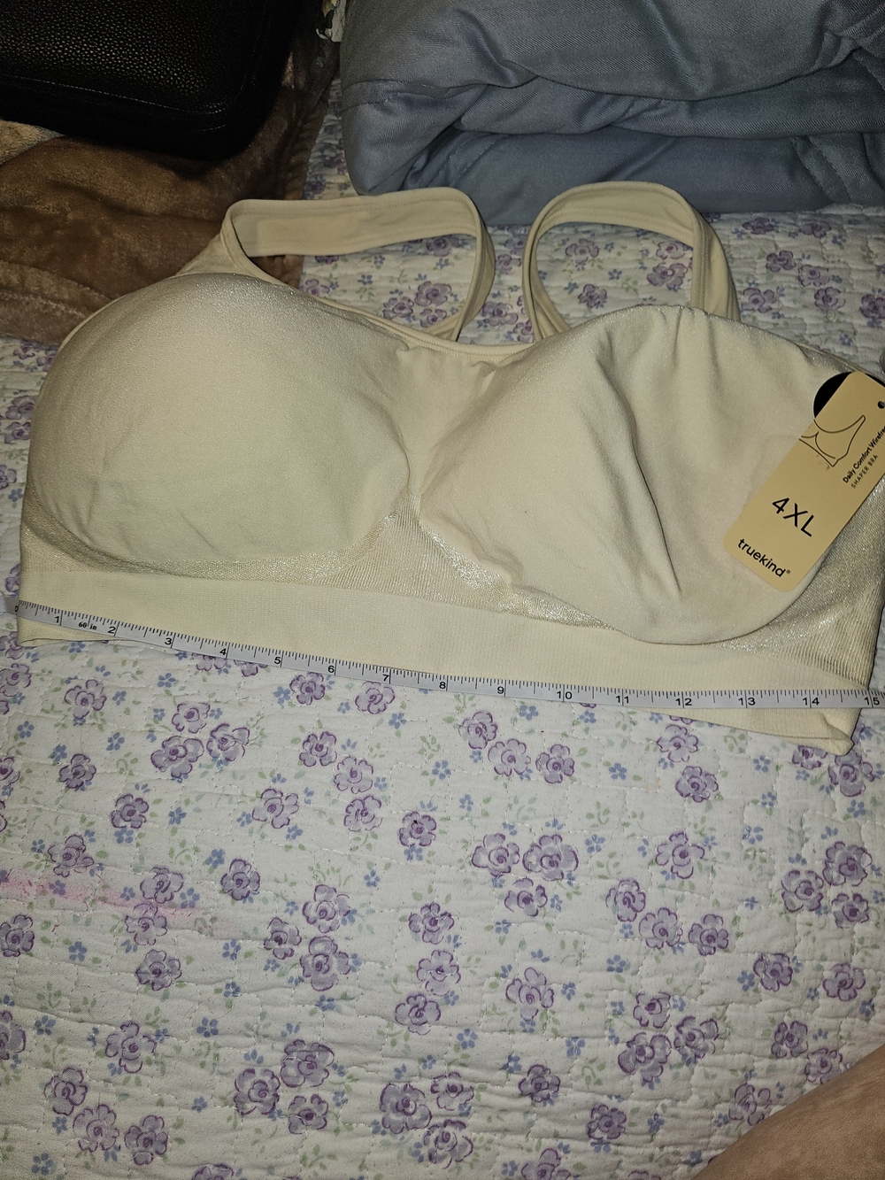 Truekind Cream Seamless Bra with Adjustable Straps - 4XL